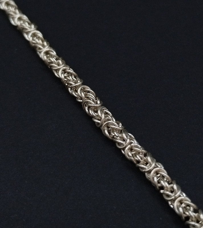 Handgefertigtes Byzantine Armband aus 935er Silber