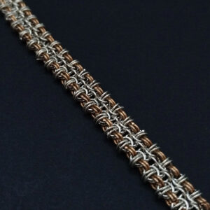 Byzano Armband Silber & Bronze – filigranes, elegantes Design