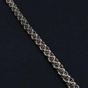 Handgefertigtes Captive Inverted Round Armband aus 935er Silber, filigran