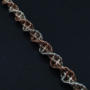 Helix Armband aus Silber und Bronze – einzigartiges zweifarbiges Design