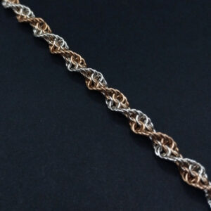 Einzigartiges filigranes Helix Armband in 935 Silber & Bronze, handgearbeitet