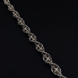 Filigranes 935 Silber Helix Armband – handgefertigte Eleganz